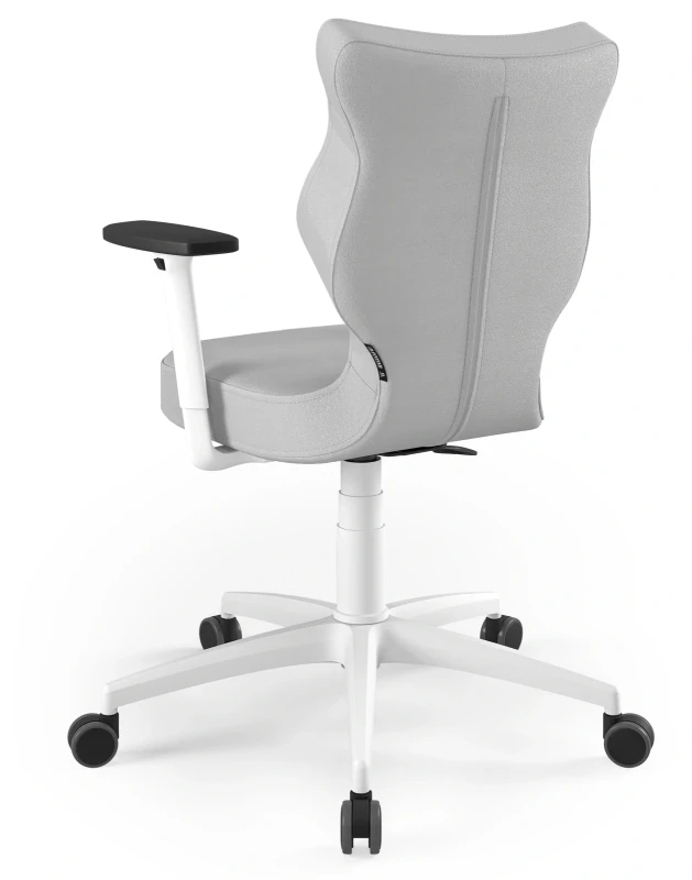 Krzesło biurowe obrotowe do biurka Perto wzrost 159-188 cm biała podstawa kółka - Vega 3