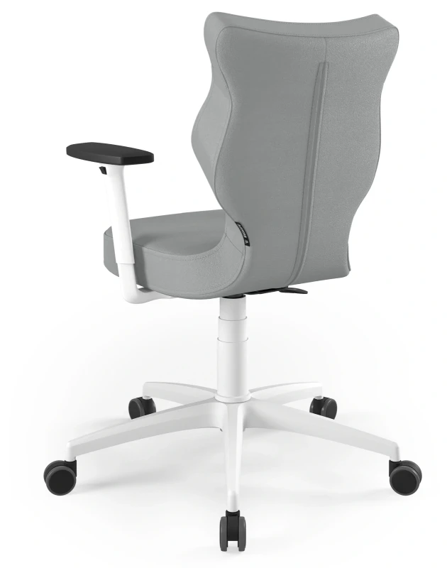 Krzesło biurowe obrotowe do biurka Perto wzrost 159-188 cm biała podstawa kółka - Vega 33