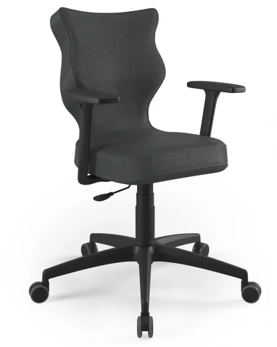 Krzesło biurowe obrotowe do biurka Perto wzrost 159-188 cm czarna podstawa kółka - Vega 17