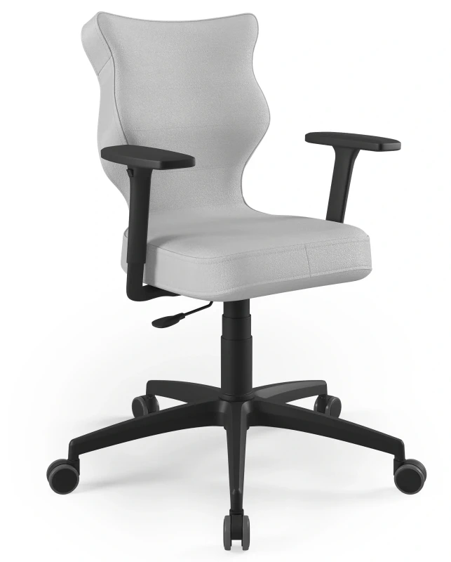 Krzesło biurowe obrotowe do biurka Perto wzrost 159-188 cm czarna podstawa kółka - Vega 3