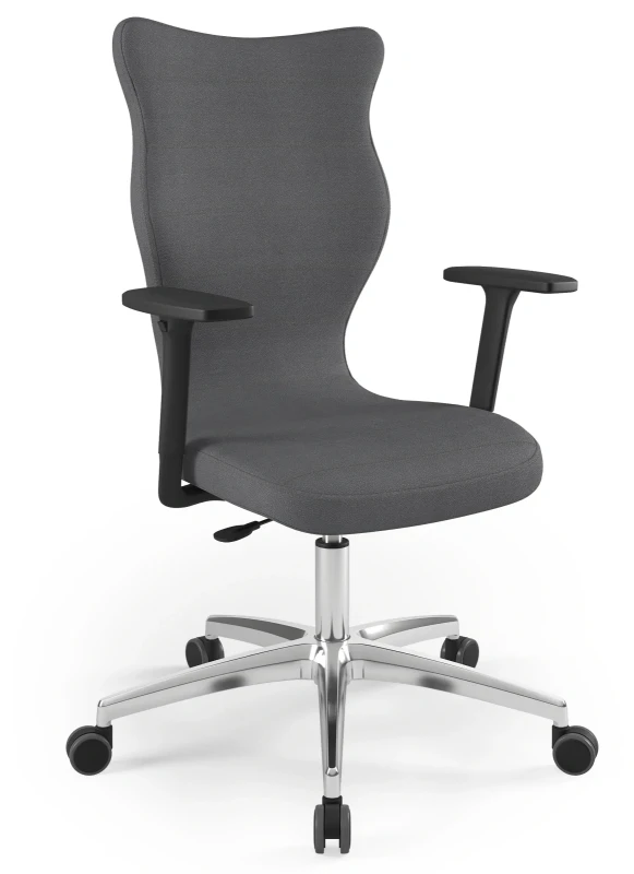 Krzesło biurowe obrotowe do biurka Perto wzrost powyżej 188 cm aluminiowa podstawa kółka - Solar 33