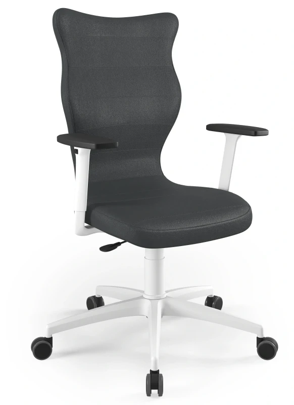 Krzesło biurowe obrotowe do biurka Perto wzrost powyżej 188 cm biala podstawa kółka - Vega 17