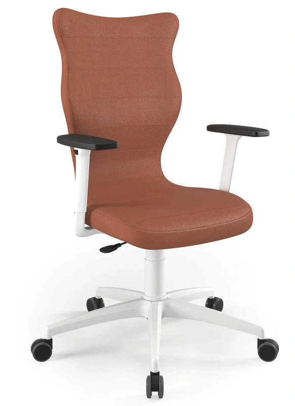 Krzesło biurowe obrotowe do biurka Perto wzrost powyżej 188 cm biala podstawa kółka - Vega 2