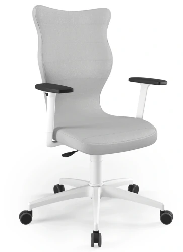 Krzesło biurowe obrotowe do biurka Perto wzrost powyżej 188 cm biała podstawa kółka