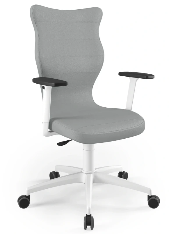 Krzesło biurowe obrotowe do biurka Perto wzrost powyżej 188 cm biala podstawa kółka - Vega 33