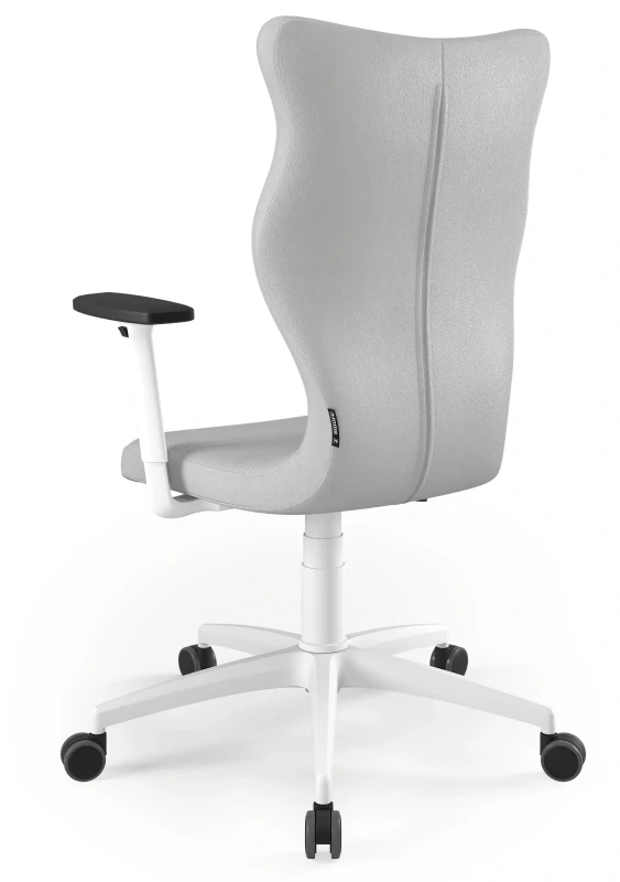 Krzesło biurowe obrotowe do biurka Perto wzrost powyżej 188 cm biala podstawa kółka - Vega 3