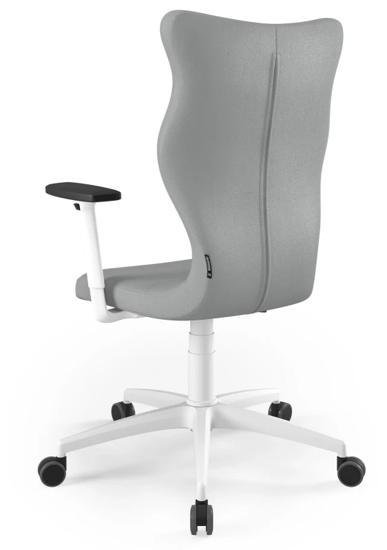 Krzesło biurowe obrotowe do biurka Perto wzrost powyżej 188 cm biala podstawa kółka - Vega 33