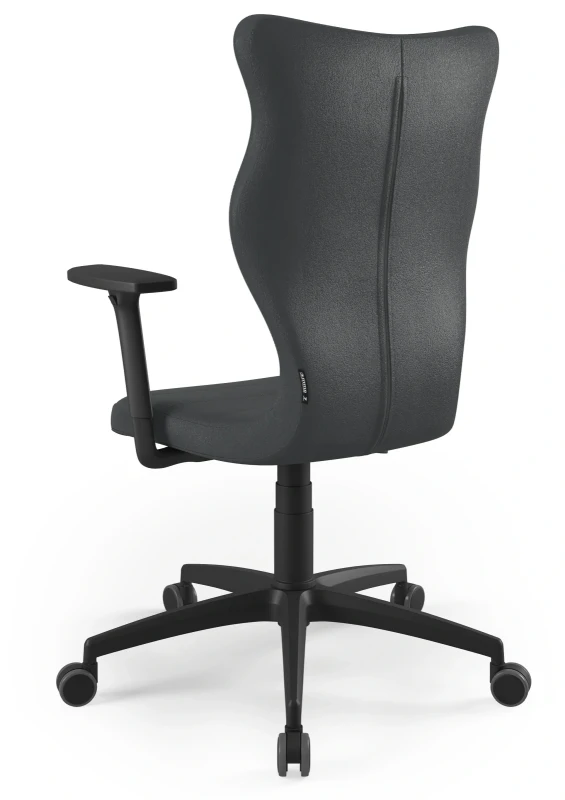 Krzesło biurowe obrotowe do biurka Perto wzrost powyżej 188 cm czarna podstawa kółka - Vega 17