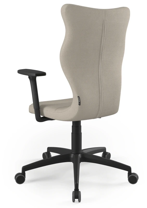 Krzesło biurowe obrotowe do biurka Perto wzrost powyżej 188 cm czarna podstawa kółka - Solar 26