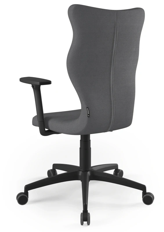 Krzesło biurowe obrotowe do biurka Perto wzrost powyżej 188 cm czarna podstawa kółka - Solar 33