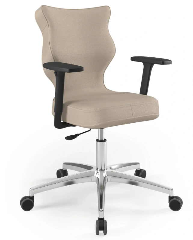 Krzesło biurowe obrotowe do biurka Perto Plus wzrost 159-188 cm aluminiowa podstawa kółka - Vega 26