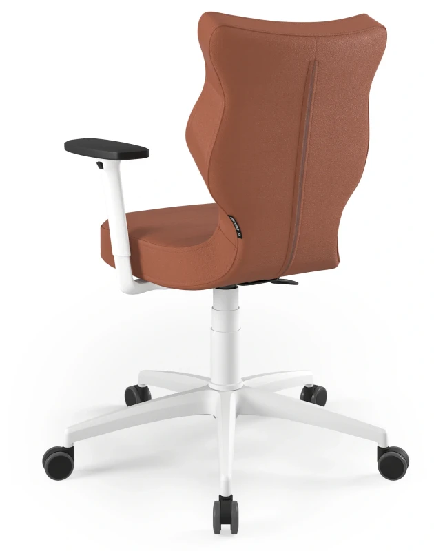 Krzesło biurowe obrotowe do biurka Perto Plus wzrost 159-188 cm biała podstawa kółka - Vega 2