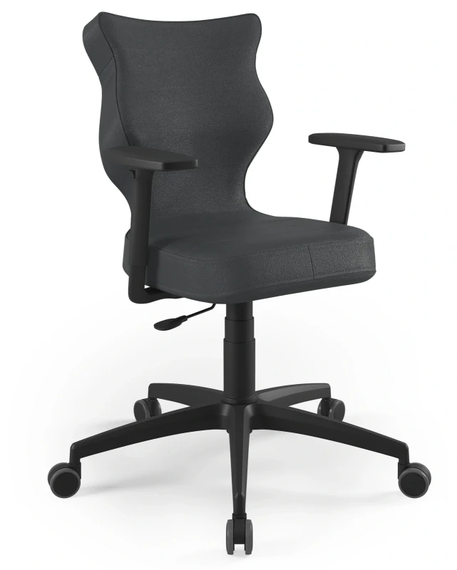 Krzesło biurowe obrotowe do biurka Perto Plus wzrost 159-188 cm czarna podstawa kółka - Vega 17