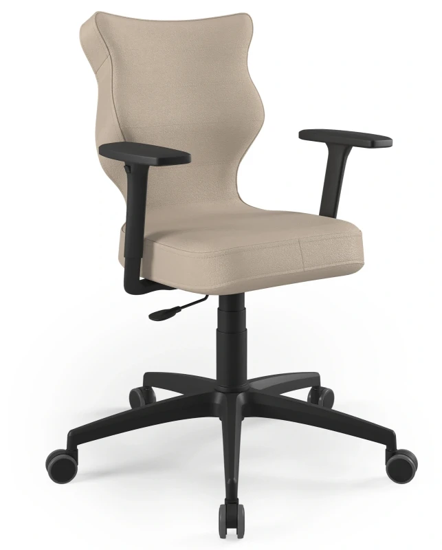 Krzesło biurowe obrotowe do biurka Perto Plus wzrost 159-188 cm czarna podstawa kółka - Vega 26