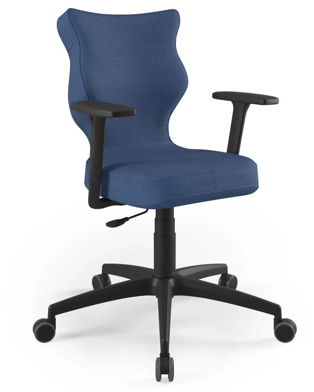 Krzesło biurowe obrotowe do biurka Perto Plus wzrost 159-188 cm czarna podstawa kółka - Solar 24