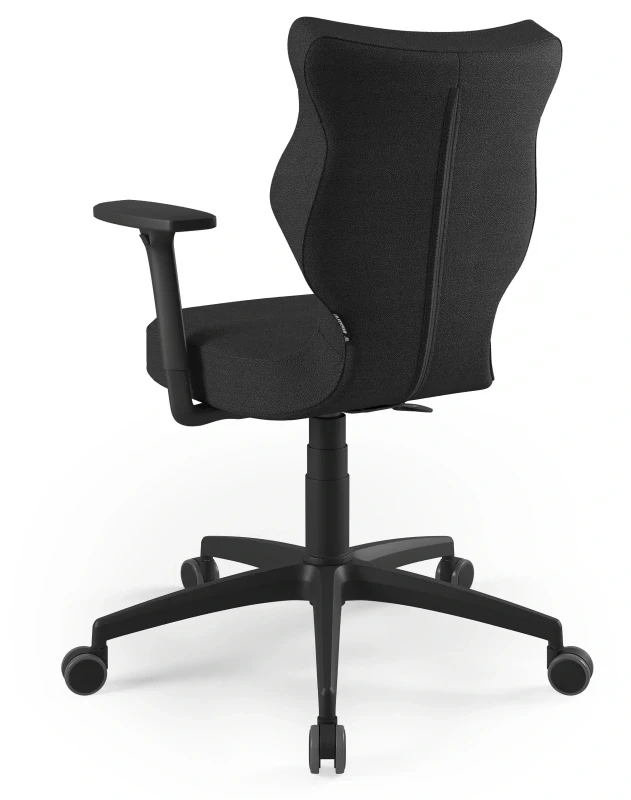 Krzesło biurowe obrotowe do biurka Perto Plus wzrost 159-188 cm czarna podstawa kółka - Solar 1