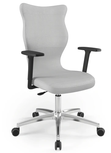 Krzesło biurowe obrotowe do biurka Perto Plus wzrost powyżej 188 cm aluminiowa podstawa kółka