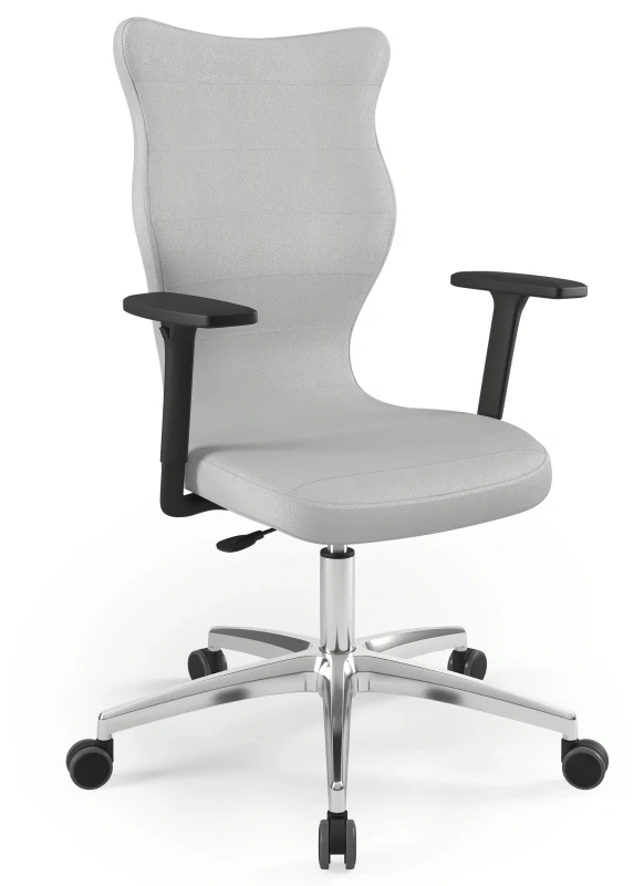 Krzesło biurowe obrotowe do biurka Perto Plus wzrost powyżej 188 cm aluminiowa podstawa kółka - Vega 3