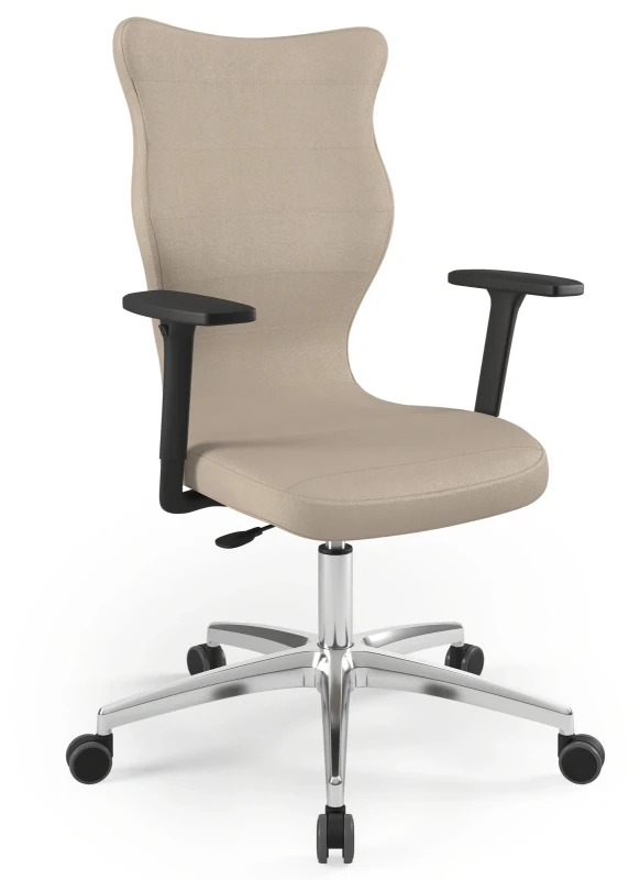 Krzesło biurowe obrotowe do biurka Perto Plus wzrost powyżej 188 cm aluminiowa podstawa kółka - Vega 26