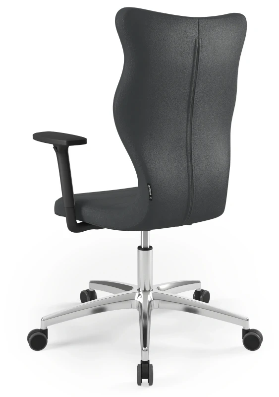 Krzesło biurowe obrotowe do biurka Perto Plus wzrost powyżej 188 cm aluminiowa podstawa kółka - Vega 17