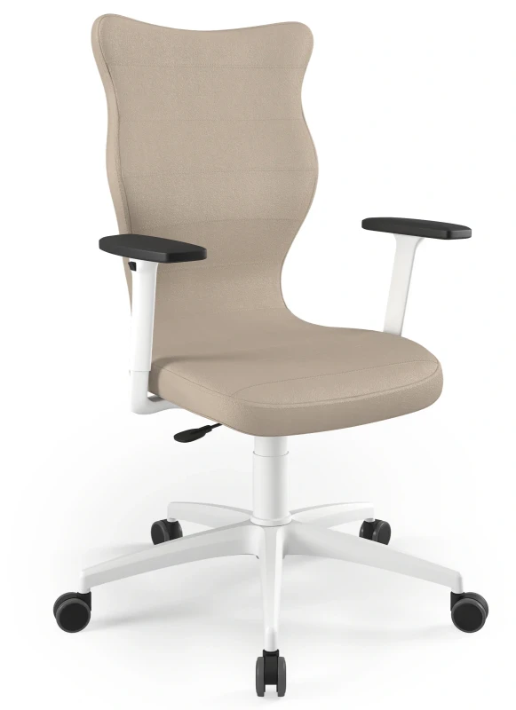 Krzesło biurowe obrotowe do biurka Perto Plus wzrost powyżej 188 cm biała podstawa kółka - Vega 26