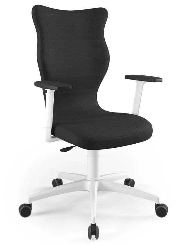 Krzesło biurowe obrotowe do biurka Perto Plus wzrost powyżej 188 cm biała podstawa kółka - Solar 1