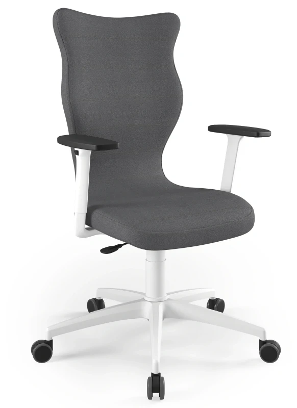 Krzesło biurowe obrotowe do biurka Perto Plus wzrost powyżej 188 cm biała podstawa kółka - Solar 33