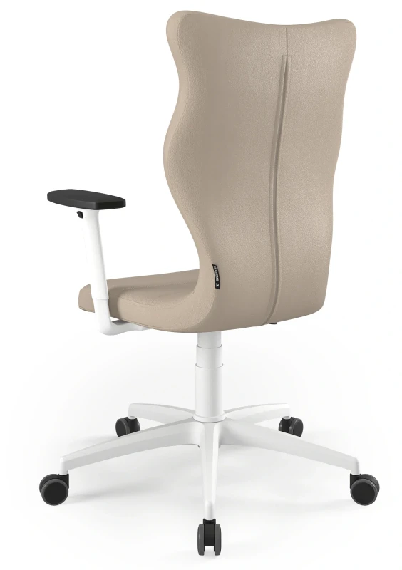 Krzesło biurowe obrotowe do biurka Perto Plus wzrost powyżej 188 cm biała podstawa kółka - Vega 26