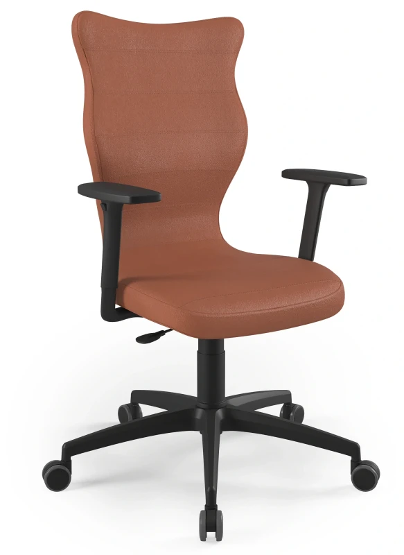 Krzesło biurowe obrotowe do biurka Perto Plus wzrost powyżej 188 cm czarna podstawa kółka - Vega 2