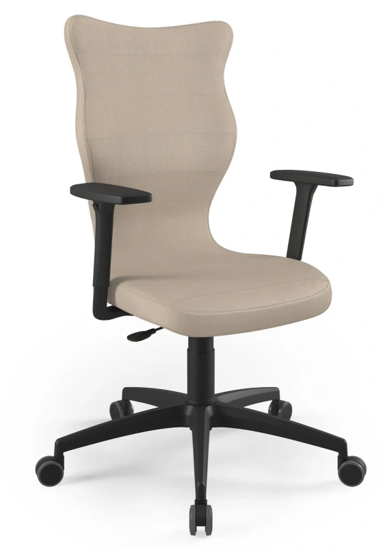 Krzesło biurowe obrotowe do biurka Perto Plus wzrost powyżej 188 cm czarna podstawa kółka - Vega 26