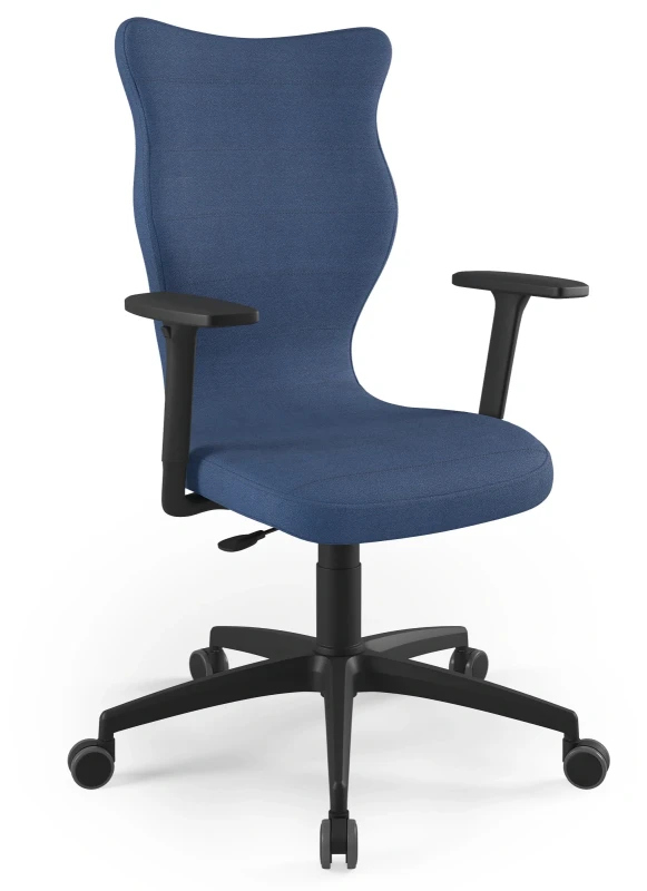 Krzesło biurowe obrotowe do biurka Perto Plus wzrost powyżej 188 cm czarna podstawa kółka - Solar 24