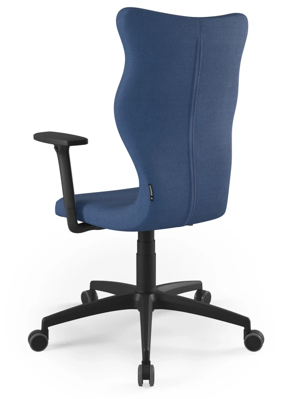 Krzesło biurowe obrotowe do biurka Perto Plus wzrost powyżej 188 cm czarna podstawa kółka - Solar 24