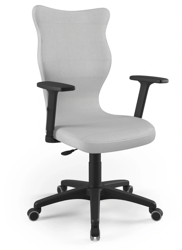 Krzesło biurowe obrotowe do biurka Uni wzrost powyżej 188 cm czarna podstawa kółka - Vega 3
