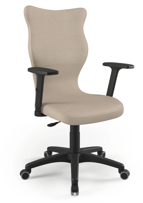 Krzesło biurowe obrotowe do biurka Uni wzrost powyżej 188 cm czarna podstawa kółka - Vega 26