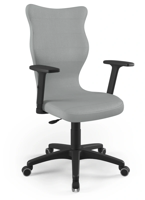 Krzesło biurowe obrotowe do biurka Uni wzrost powyżej 188 cm czarna podstawa kółka - Vega 33