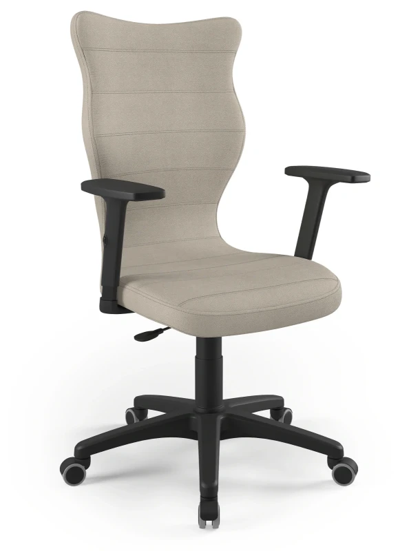 Krzesło biurowe obrotowe do biurka Uni wzrost powyżej 188 cm czarna podstawa kółka - Solar 26