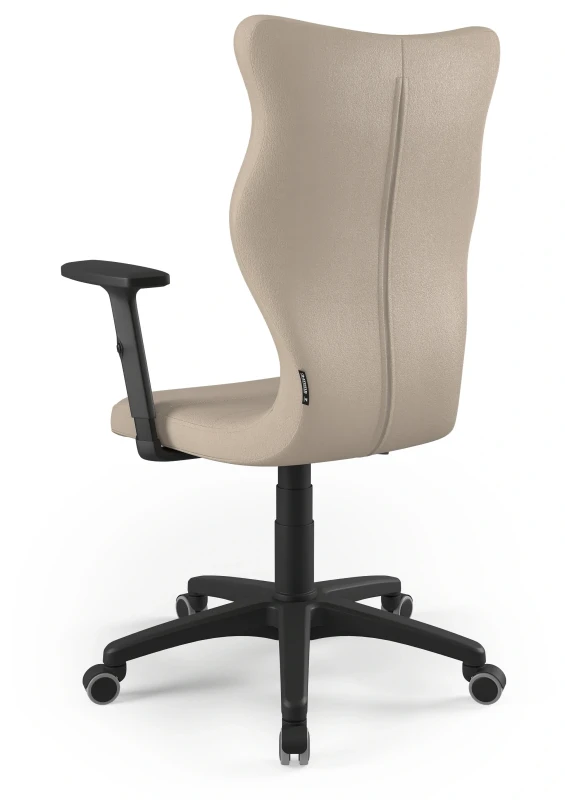 Krzesło biurowe obrotowe do biurka Uni wzrost powyżej 188 cm czarna podstawa kółka - Vega 26