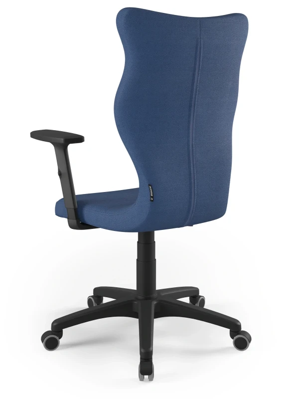 Krzesło biurowe obrotowe do biurka Uni wzrost powyżej 188 cm czarna podstawa kółka - Solar 24