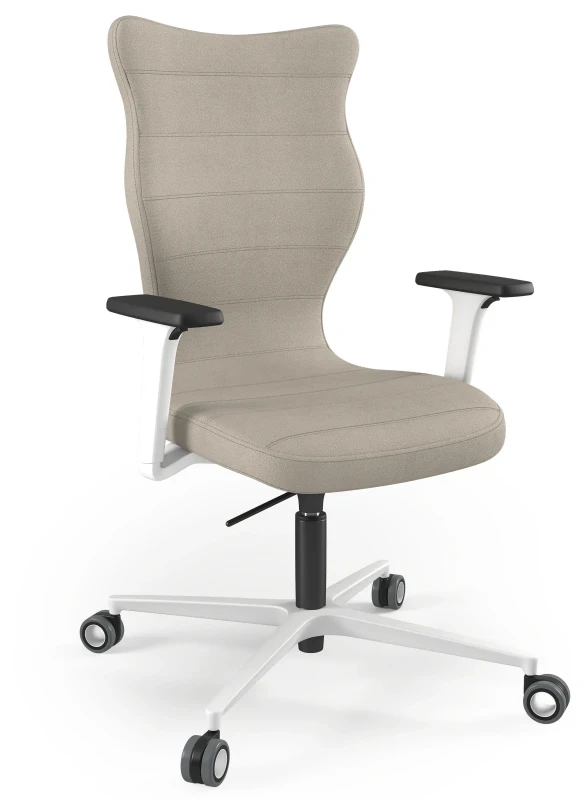 Krzesło biurowe obrotowe do biurka Zodiac Plus wzrost powyżej 188 cm biała podstawa kółka - Solar 26