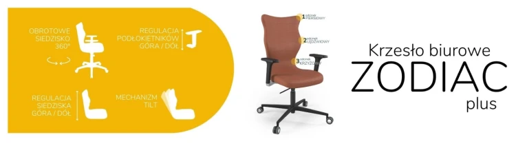 Krzesło biurowe obrotowe do biurka Zodiac Plus wzrost powyżej 188 cm czarna podstawa kółka - Vega 2