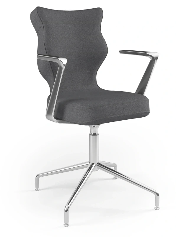 Krzesło konferencyjne ergonomiczne Burano Plus wzrost 159-188 cm aluminiowa podstawa - Solar 33