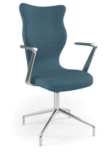 Krzesło konferencyjne ergonomiczne Burano Plus wzrost powyżej 188 cm aluminiowa podstawa