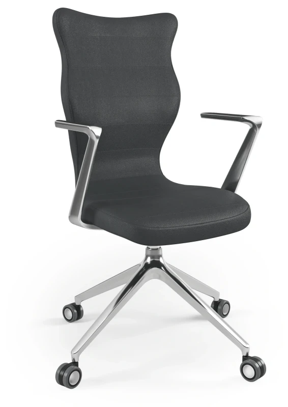 Krzesło biurowe obrotowe do biurka Kuma wzrost powyżej 188 cm aluminiowa podstawa kółka - Vega 17