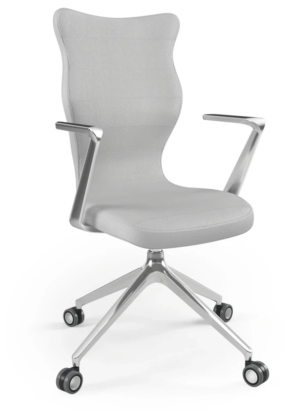 Krzesło biurowe obrotowe do biurka Kuma wzrost powyżej 188 cm aluminiowa podstawa kółka - Vega 3