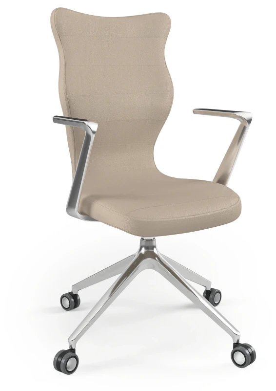 Krzesło biurowe obrotowe do biurka Kuma wzrost powyżej 188 cm aluminiowa podstawa kółka - Vega 26