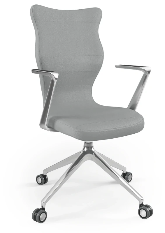 Krzesło biurowe obrotowe do biurka Kuma wzrost powyżej 188 cm aluminiowa podstawa kółka - Vega 33