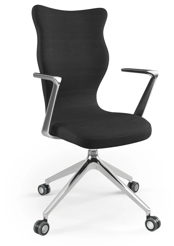 Krzesło biurowe obrotowe do biurka Kuma wzrost powyżej 188 cm aluminiowa podstawa kółka - Solar 1