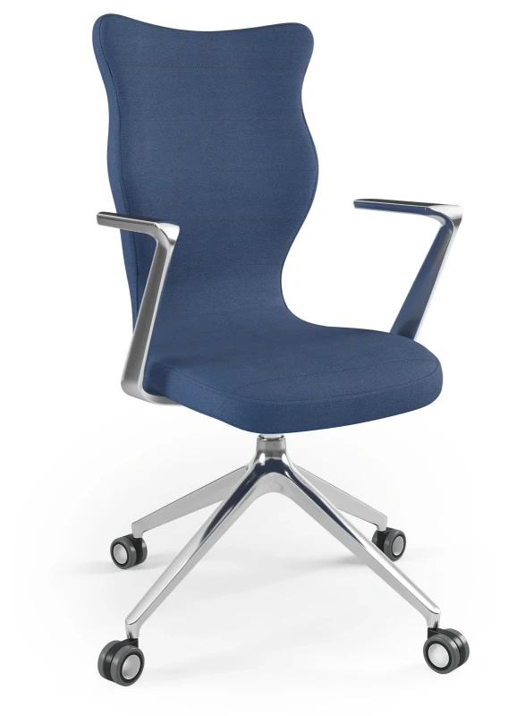 Krzesło biurowe obrotowe do biurka Kuma wzrost powyżej 188 cm aluminiowa podstawa kółka - Solar 24