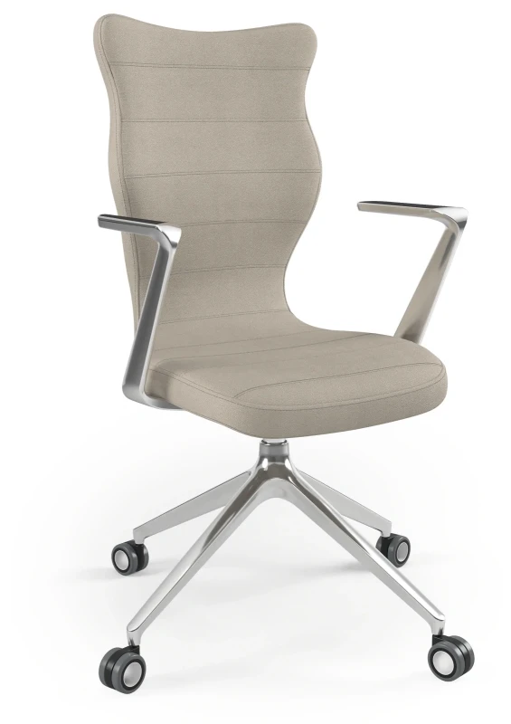 Krzesło biurowe obrotowe do biurka Kuma wzrost powyżej 188 cm aluminiowa podstawa kółka - Solar 26