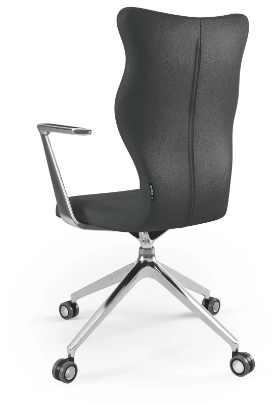 Krzesło biurowe obrotowe do biurka Kuma wzrost powyżej 188 cm aluminiowa podstawa kółka - Vega 17